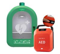 Kit de clubs de sport, Primedic HeartSave Y, défibrillateur de premiers secours avec libération manuelle des chocs, garantie 8 ans du fabricant + boîte murale intérieure