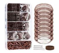 Kit de coiffure essentiel pour danseurs 260 pièces élastiques en caoutchouc et filet invisible pour différentes coiffures élastiques en caoutchouc