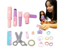 Kit de Coiffure pour | Jouet Éducatif en Bois pour Apprendre à Coiffer | Jeu d'imitation Salon De Coiffure,pour Filles Garçons À Partir De 3 Ans Maison École Garderie Fête