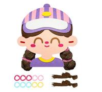 Kit de coiffure tressé, jouet de coiffure, amusement apprendre à tresser les matériaux de cheveux, activités de voyage, kits d'art et d'artisanat, jouets pour tresser les filles,