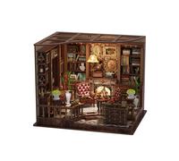 Kit De Coin Lecture Semi-Ouvert, Modèle De Bureau 3D en Bois avec Éclairage Chaud, Étagère À Monter Soi-même, Cadeau d'anniversaire pour Adultes et Adolescents 003