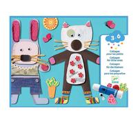 Djeco - Kit de collage Collages des petits - 3 à 6 ans, activité manuelle créative - Vert