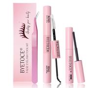 Kit de colle à cils avec dissolvant de colle à cils et tweezers pour extensions de cils, retrait rapide, brosse à cils portable pour débutants