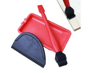 Kit de colle en silicone pour menuiserie : ensemble d'outils d'applicateur de bricolage portable avec pinceaux larges et étroits, épandeur en silicone réutilisable pour travaux manuels