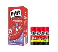 Kit de colle Pritt, colle à bricoler 125 g et bâtons de colle 4 x 11 g, poudre pour papier mâché, colle transparente pour le bricolage, l'école et le bureau
