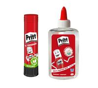 Kit de colle Pritt, colle universelle 150 g et bâton de colle 11 g, colle de bricolage transparente à séchage rapide pour l'école et le bureau