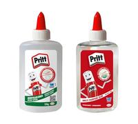 Kit de colle Pritt, colle universelle 150 g et colle de bricolage 150 g, colle liquide blanche à séchage rapide pour l'école et le bureau