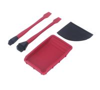 Kit de colle Silicone 4 pièces, 2 brosses, 1 peigne et 1 plateau, Application uniforme, ensemble d'applicateurs de colle Silicone pour le travail du bois