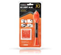 Kit de colle UV avec lampe Système de réparation avec colle UV durcissante Pour verre,métal,bois,cuir et plastique Pour relier(4g)