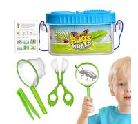 Kit de collecte de mouches, cage attrape-mouches, fenêtre transparente, loupe intégrée, idéal pour l'exploration éducative, les découvertes dans le jardin, les aventures de camping, le plaisir de la