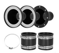 Kit de collecte de poussière magnétique 6 pièces Système de connexion rapide pour le travail du bois Raccord en caoutchouc Adaptateurs de tuyau d'aspiration Noir