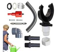 Kit de collecte d'eau de pluie, de collecte d'eau de pluie, kit robinet pour tonneau de pluie, déviateur pour gouttière, kit durable avec tonneau pour la