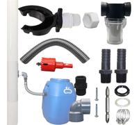 Kit de collecte d'eau de pluie - Kit de raccordement pour dérivateur d'eau de pluie efficace - Système de récupération d'eau de pluie pour la collecte de l'eau de pluie à partir de gouttière