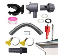 Kit de collecte d'eau de pluie, système de collecte résistant aux intempéries pour tuyaux de, joint de raccordement de réservoir, tuyau de 1,64 pieds/3,28 pieds, système de