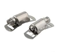 Kit de collier de serrage en acier inoxydable avec attaches, collier de serrage à vis sans fin réglable pour une utilisation automobile industrielle et marine, sangle en métal 304 (E)