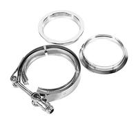 Kit de Collier de Serrage en V Acier Inoxydable 3 Pouces, 2 Brides pour Tuyau de Descente Turbo