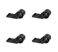 Kit de Colliers Déportés Larges Diamètre 14 mm pour Volets/Persiennes - Entraxe 20 mm Collier Composite Résistant à visser - Lot pour Fixation Montage de Volets & Espagnolettes (4, Noir)