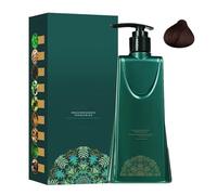 Kit De Coloration Capillaire Longue Durée À Formule Douce, Colorant Floral À Agent Unique Pour Couvrir Les Cheveux Gris, Shampooing Colorant Nourrissant Pour Femmes Et Hommes (Dark Tea Brown)