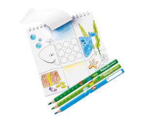 Kit de coloriage Combino - 1 bloc + 12 crayons de couleur, 1 lot