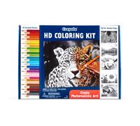Kit de coloriage Crayola HD : 30 crayons de couleur et 20 pages colorier premium. Coffret de coloriage pour adolescents. Cadeau id al.