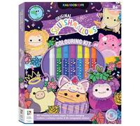 Kit de coloriage kaléidoscope : Squishmallows - Kit d'art créatif avec pages de coloriage, marqueurs et autocollants - Kit de bricolage amusant pour enfants et fans de squishmallows