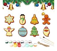 Kit de Coloriage pour Décorations de Noël | Pendentif Pain d'Épice Fait à la Main,Fournitures pour Fêtes de Noël Anniversaire Action de Grâce pour Voiture Salle de Classe Dortoir Appartement