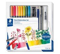 Kit de coloriage - STAEDTLER - Fleurs - Coffret peinture complet - 12 pièces - Multicolore