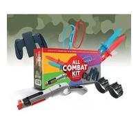 Kit de combat 8 en 1 avec épées, fusil, poignées de boxe, manette verticale et sangles pour jambes/bras compatible pour Nintendo Switch Or