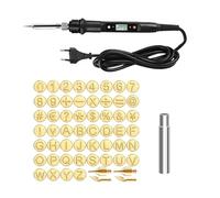 Kit de combustion de bois avec tampons à lettres, outil de combustion du bois avec tampons à lettres - Outil de gravure créatif - Outil de gravure réglable pour débutants et prés