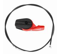 Kit de Commande de Câble D'accélérateur Universel de 149,9 Cm pour Tondeuses à Gazon - Interrupteur de Câble D'accélérateur Durable Noir/Rouge - Installation Facile pour Machines à Gazon à