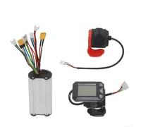 Kit de commande de trottinette électrique avec écran LCD, 24 V/36 V 250 W/350 W en fibre de carbone pour roues de 14 cm et 16,5 cm, moniteur de tableau de bord et accélérateur en alliage d'aluminium