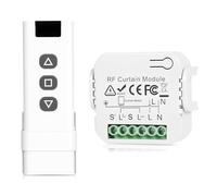 Kit De Commande De Volet Roulant Sans Fil, 230V Interrupteur Module Volet Roulant, Télécommande RF+Module Récepteur, Commande Sans Fil Jusqu'à 100 M De Portée, Pour Volets Roulants, Stores Et Auvents
