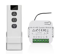 Kit de commande de volet roulant sans fil, télécommande avec module WIFI-RF et module de récepteur, interrupteur sans fil pour volets roulants, stores, application Wi-Fi Tuya compatible avec