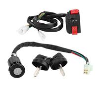 Kit de commutateur d'allumage de commutateur d'allumage de guidon de remplacement universel pour scooter ATV 50cc 70cc 90cc 110cc 125cc avec 2 clés Construction en plastique