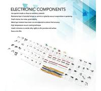Kit de Composants électroniques, Assortiment de 6 valeurs de résistance, condensateur électrolytique, diodes LED