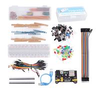 Kit de composants électroniques pour débutant - Assortiment amusant de 830 points de liaison - Planche d'expérimentation R3 compatible STEM Learning