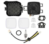 Kit de composants pour souffleur de feuilles Echo PB-2520 avec couvercle de filtre à air, joint de base, 2 filtres à air, 2 ampoules et 2 rondelles