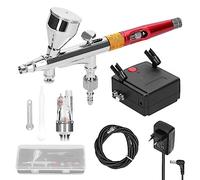 Kit de compresseur d air pour pinceau à polyvalent professionnel avec démarrage arrêt automatique ensemble pompe portable et silencieuse art DIY modélisme artisanat projets peinture