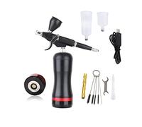 Kit de compresseur d'aérographe sans fil High PSI Dual Action Spray for Art Modèle Body Paint Artiste Maquillage Tatouages Tatouages Outils gâteau Soufflage pratique(Part7)