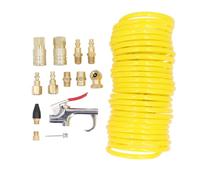 Kit de compresseur d'air 14 pièces avec tuyau d'air en nylon et connecteurs rapides NPT 1/4" - Pression de fonctionnement 200 PSI - Comprend 4 raccords mâles et 2 femelles pour