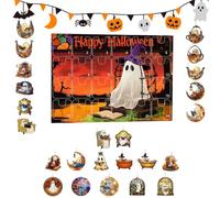 Kit De Compte À Rebours Halloween Décoration acrylique 2D mignonne et