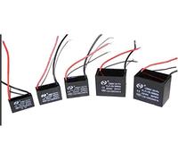 Kit de condensateur 10PCS CBB61 Capacité de démarrage AC 450V 1uF -4uf, Fil Terminal Ventilateur de plafond Démarreur électronique Condensateurs Run Capacitor Appareils électroniques (Color : 1.5uf,