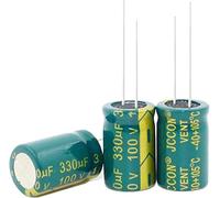 Kit de condensateur 500 pcs ~ 50 pcs/lot 100V330UF 330UF 100V condensateurs électrolytiques à cristal haute fréquence 13 * 21MM condensateurs Appareils électroniques (Size : 100PCS)