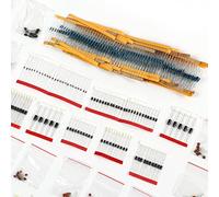 Kit de condensateur de résistance à 6 valeurs Kit de composants électroniques avec diodes LED et matériau PCB for amplificateur audio et étage d'interconnexion Composant