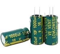Kit de condensateurs 50pcs condensateur 16 v1000uf 1000 uf16v haute fréquence faible résistance faible ondulation condensateur 8 * 16 condensateurs Composant