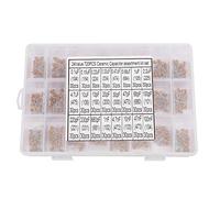 Kit de condensateurs céramiques 720 pièces, 24 types de 0,1 µF à 100 nF, 50 V, kit de composants électroniques avec boîte de rangement pour la réparation et le prototypage