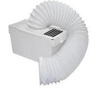 Perel Boîte de condensation universelle, pour sèche-linge à évacuation, avec tuyau de 1.5 m et 2 colliers de serrage, blanc