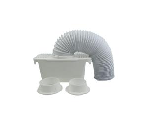 Kit de condenseur universel for sèche-linge, tuyau d'aération, kit de ventilation, boîte avec conduit d'échappement flexible en PVC de 1'