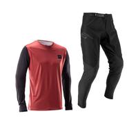 Kit De Conduite T-Shirt + Pantalons Mtb Gravity 1.0 Dusty Red LEATT Mtb