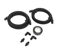- Kit de conduites de refroidissement de transmission de pression avec finition anodisée noire pour températures extrêmes - Convient à tous les types